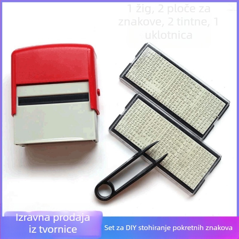 Z840 set pokretnih znakova za tiskanje kodova; plastika; povrat tinte; engleski pokretni znakovi s dvostrukom pločom