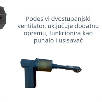 Automobilski usisavač s integriranim puhanjem i usisavanjem, tri brzine, prenosni visokobrzinski ventilator