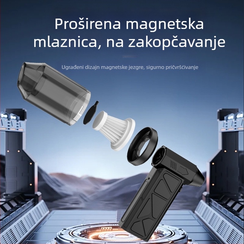 Prijenosni vanjski turbo ventilator s funkcijom puhanja i usisavanja, alat za uklanjanje prašine iz automobila