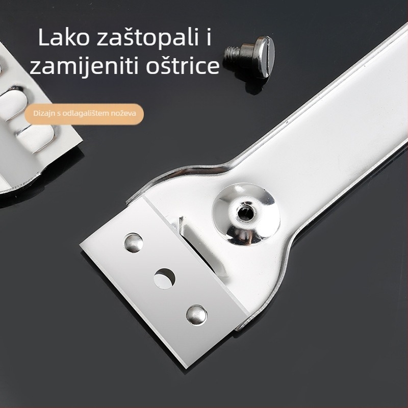 Višenamjenski scraper za kuhinjske pločice s nehrđajućim čeličnim oštricom i čeličnom drškom - Značka: Other