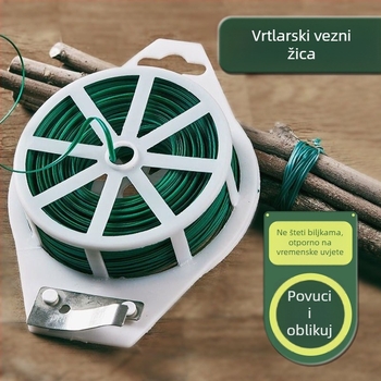 Vrtni kabel za vezivanje s PVC premazom, željezni kabel, debljina 0.7 mm, univerzalna primjena, razred vatrootpornosti 1