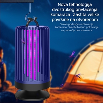 Lampa za komarce s električnim šokom, za unutarnju upotrebu, UV svjetlo, pogodna za 11–20 m², ambijentalna lampica