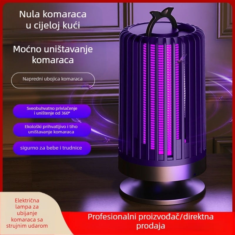 Lampa za komarce s električnim šokom, za unutarnju upotrebu, UV svjetlo, pogodna za 11–20 m², ambijentalna lampica