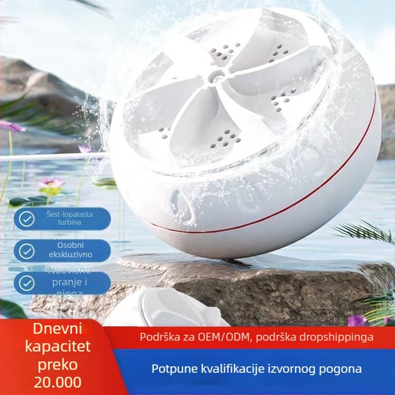 Mini kanta perilica za donje rublje i čarape, potpuno automatska turbinska prijenosna čistilica, USB napajanje 5V, 30W, kapacitet 901 ml