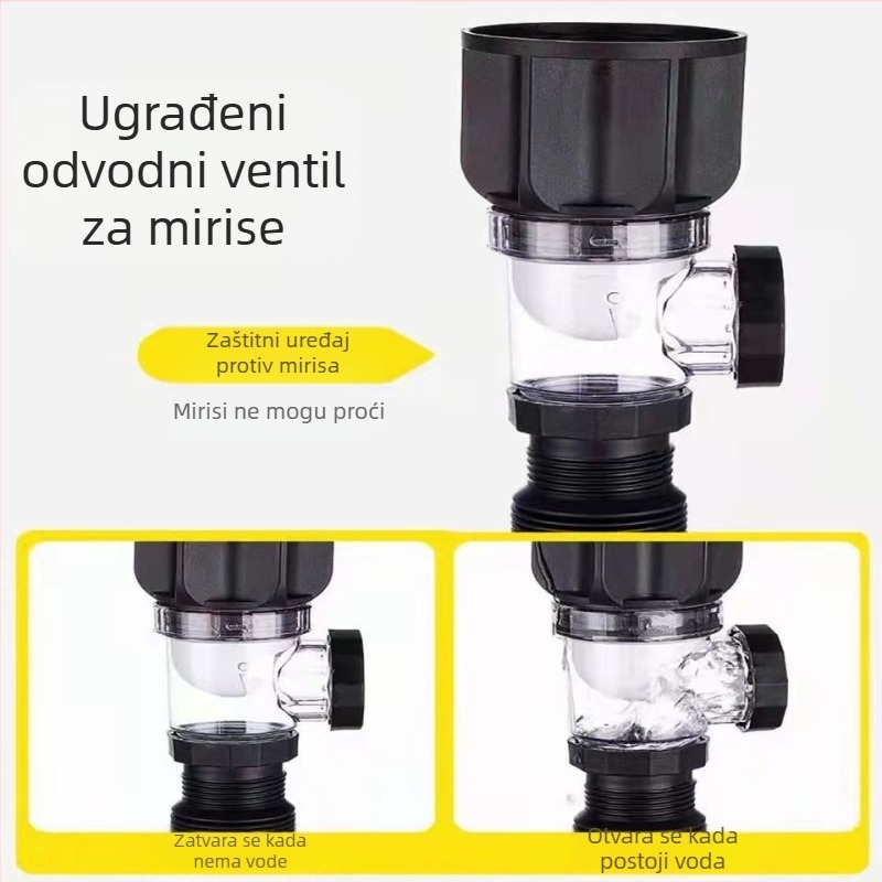 ABS odvodi za umivaonik sa S-oblikom, vučni tip, elektroplatirani dvostruki dizajn, prilagodljiva prerada