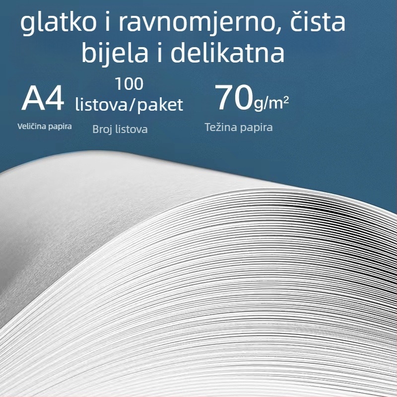 Kopir papir Deli ZQ1001, 70 g/m², 100 listova u paketu, kompatibilan s laserskim pisačem