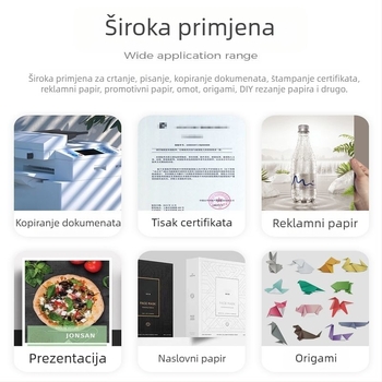 A4 papir za ispisivanje i kopiranje – 70–80 g, 100 listova, drveni celulozni papir, prilagodljivo obrada
