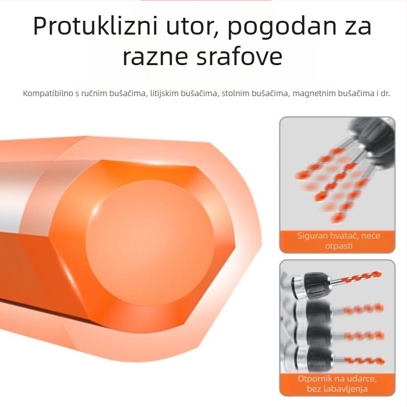 Aluminijski trokutasti bušač za pločice i beton – pogodan za staklo i cement, kompatibilan s bežičnim bušilom