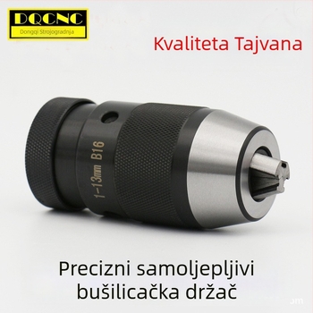 Automatski zatvarački čeljusti skľučovadla za bušilicu ili frezu, model 1-16B16, raspon hvata 1-13/1-16, ugljična čelika, standardni konus, preciznost 0.006