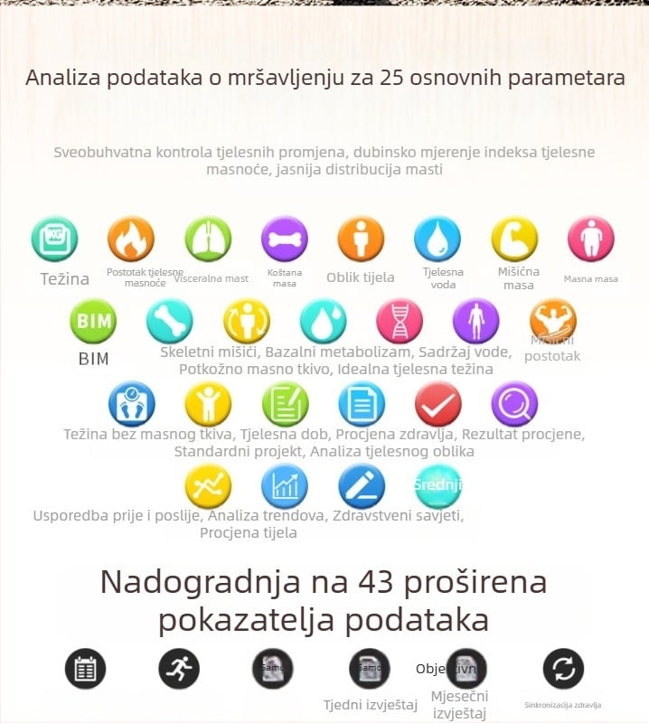 KAISO pametna vaga za tijelo s Bluetoothom i aplikacijom, punjiva elektronička vaga za kućnu upotrebu, mjeri težinu, tjelesnu masnoću, kalorije i vlagu, do 180 kg