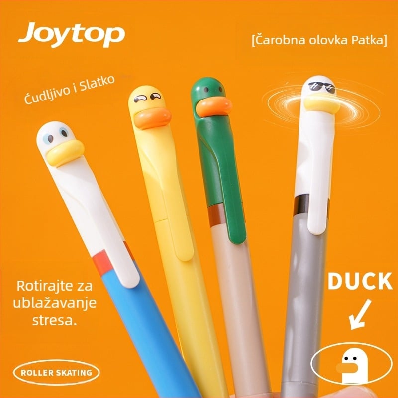 Joytop Yuemu Čarobna patka Okretno gel pero 0,5 mm crno s karikaturnim uzorkom