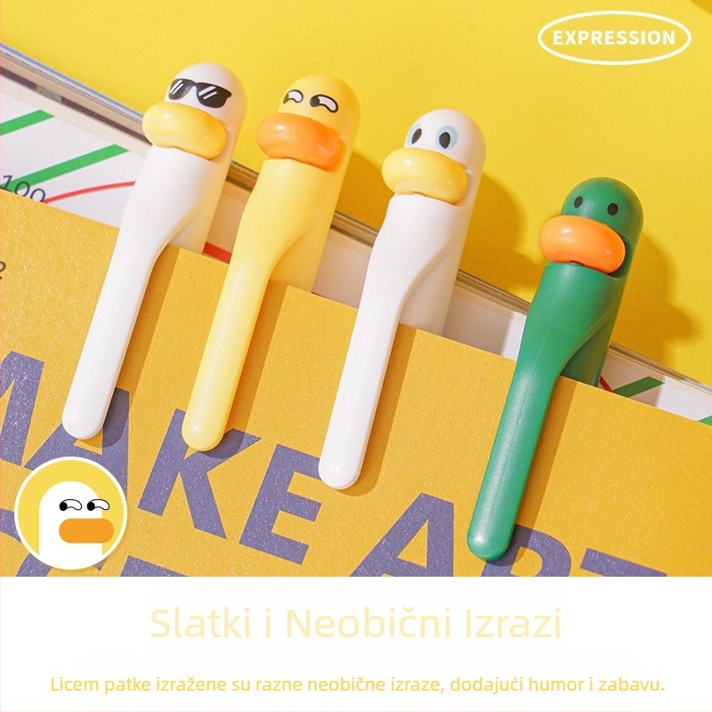 Joytop Yuemu Čarobna patka Okretno gel pero 0,5 mm crno s karikaturnim uzorkom