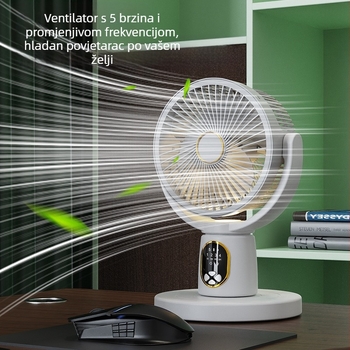 USB napajani ventilator za cirkulaciju zraka, tih daljinski upravljan oscilirajući ventilator s tajmerom 2-8 sati