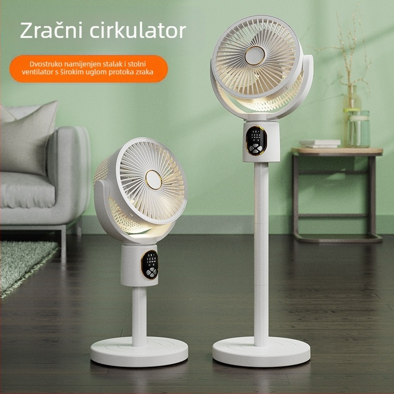 USB napajani ventilator za cirkulaciju zraka, tih daljinski upravljan oscilirajući ventilator s tajmerom 2-8 sati