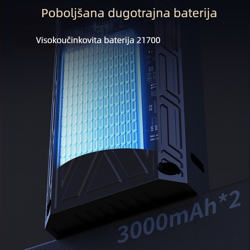 Ručni turboventilator bez lopatica, 110000 RPM, brushless motor, prijenosni mini usisavač za vanjsku upotrebu, USB napajanje, ugrađena baterija 4000-6000 mAh, ABS kućište, 270 g, 4 brzine