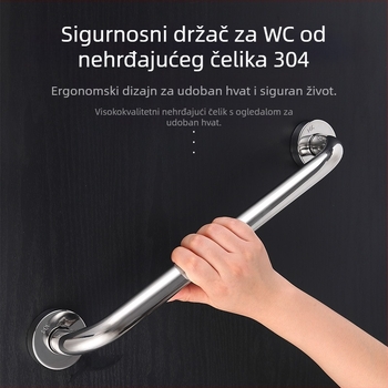 Sigurnosna držač od nehrđajućeg čelika 304 za WC, kupaonicu, kadu i stepenice — protuklizni, sigurnost za starije, moderan dizajn