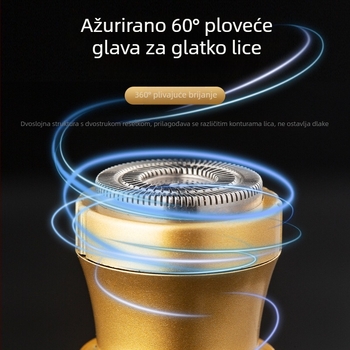 Trimer za nosne dlačice - punjač, kompaktan, zamjenjiva glava za čišćenje, ugrađena baterija 300–500 mAh, trajanje više od 30 dana