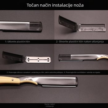 Unisex ručna britva – starinski dizajn za brijanje lica i brade