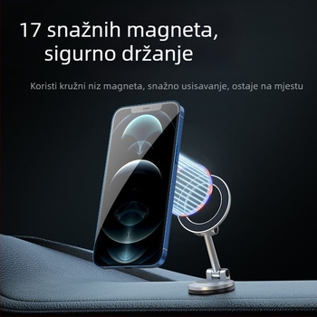 Leyi magnetski držač telefona za auto s vakuumskim pričvršćivanjem na ploči za navigaciju