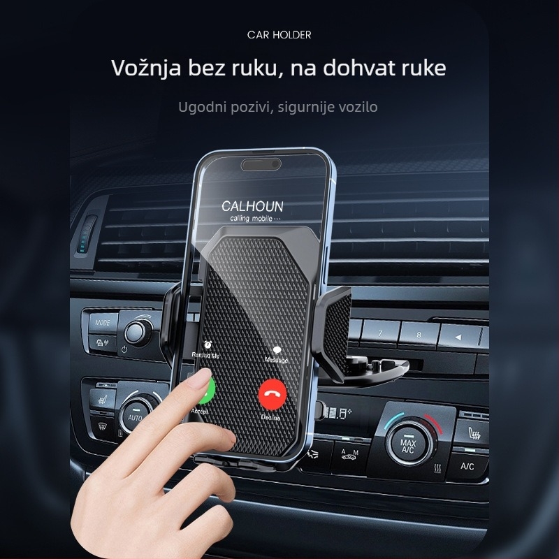Držač za telefon u automobilu za CD priključak s automatskim zaključavanjem, snap-on montaža, univerzalna kompatibilnost