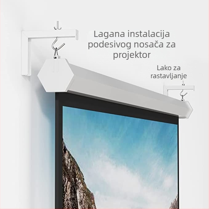 Zidni nosač za projekcijski zaslon - TY-01 - Kaixinda - 300 g - Podešavajući, Višestruka funkcionalnost