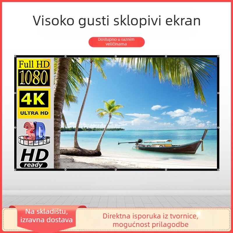 Prijenosni sklopivi projektorski ekran za uredske i vanjske potrebe, omjer 16:9/4:3, MICMOTO/Mi Xi Magic Throw