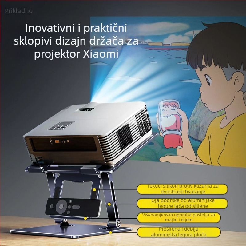 Univerzalni nosač od ugljične čelika za projektor, prijenosno računalo i tablet | sklopivi model LS-638 | kompatibilan s notebookovima do 17 inča | težina 1,3 kg