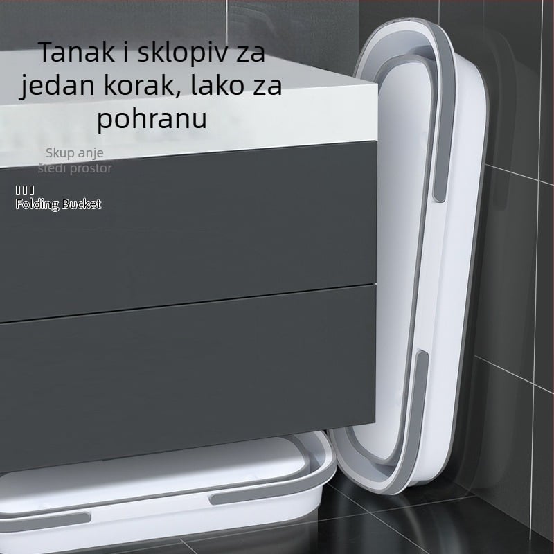 Sklopivi pravokutni kantu za mop s mehanizmom za cijeđenje, nosivost iznad 10 kg, postotak odvodnje ispod 40%