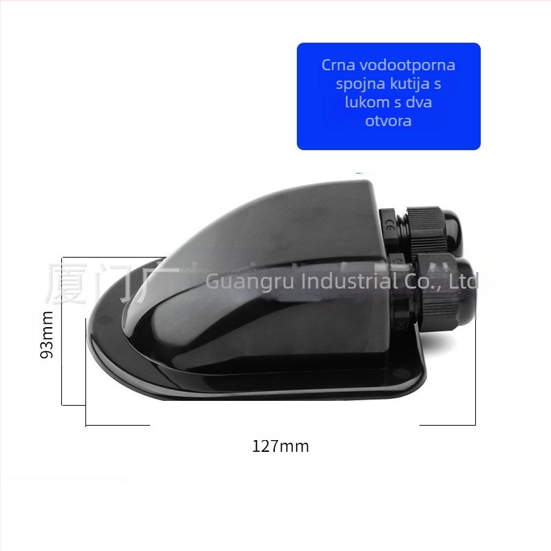 Vodootporna kutija za spojeve za RV, bez bušenja, dvostruka rupa, ABS, injekcijsko oblikovanje, model ING-ABS-CEB/2W