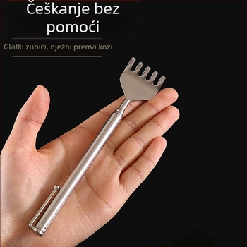 Nerđajući čelični sklopivi alat za češanje leđa – prijenosan, za korištenje jedne ruke, olakšanje svrbeža