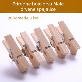 MOYL Y596 – Drveni klips za kopče – čavli u obliku I, metal + drvo, pakiranje u cilindru