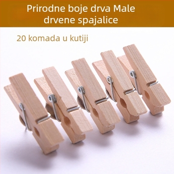 MOYL Y596 – Drveni klips za kopče – čavli u obliku I, metal + drvo, pakiranje u cilindru