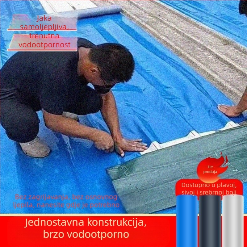 Samoljepljiva vodonepropusna traka za krov od obojenog čelika, popravak propuštanja, anti-aging, UV otporna, za renovaciju