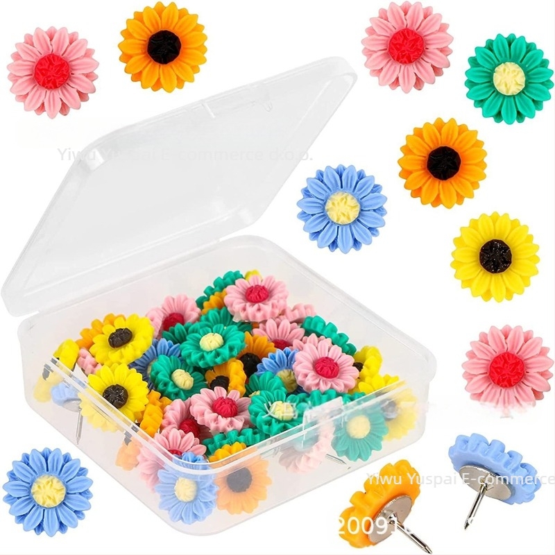 Pushpin dekorativni s oblikom suncokreta, Usipai, plastika