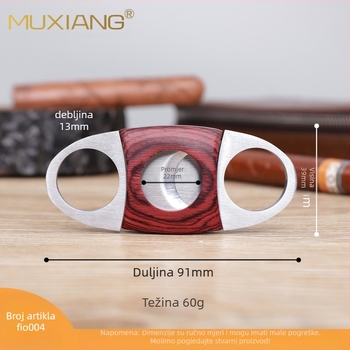 Muxiang rezač za cigare od mahagonija i nehrđajućeg čelika, ručni alat