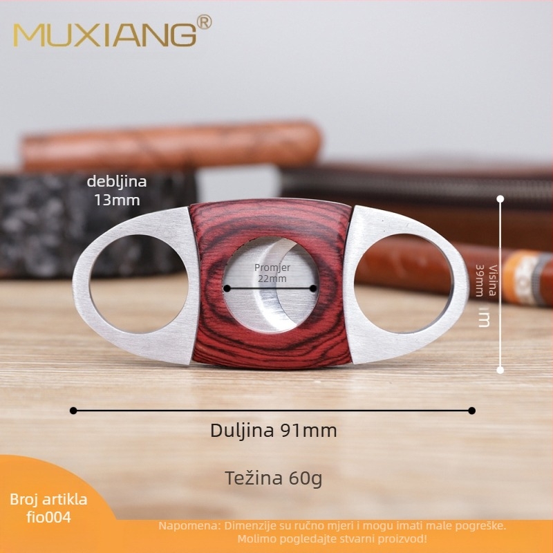 Muxiang rezač za cigare od mahagonija i nehrđajućeg čelika, ručni alat