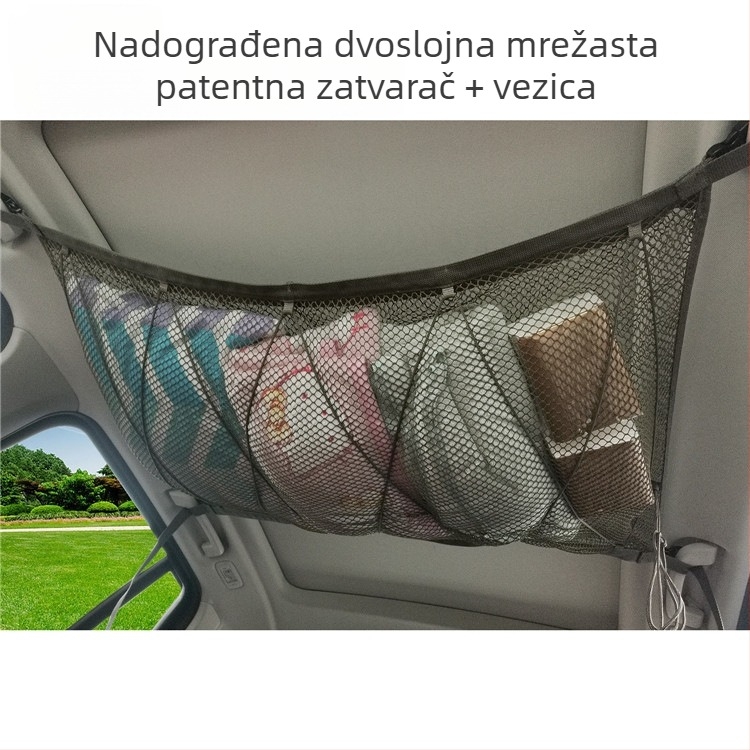 Unaprijeđena torba za krovu pohranu automobila s vezicom — višenamjenski organizator za odjeću i grickice