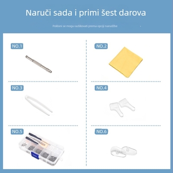 Set za popravak vijaka za naočale, nehrđajući čelik, skup vijaka, model Screw, za učenje, ured i dodaci