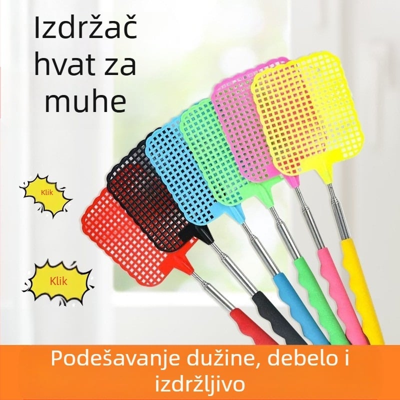 Teleskopska plastična muha-štap za muhe i komarce, izdržljiva, stil laganog luksuza