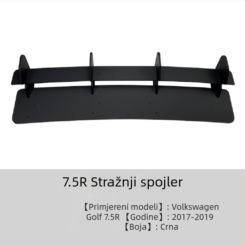 Stražnji lip spoiler za VW Golf Mk7.5R (2017–2019), ABS, pozicija ugradnje: zadnji rub, model: rear air knife, AMP-Z