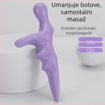 Ručni masažer za tabane — mehanička kontrola; bez napajanja; dizajn s koštanom glavom; za noge i stopala; tri vrste masažnih glava: konveksna okrugla, akupunkturni tip, okrugla