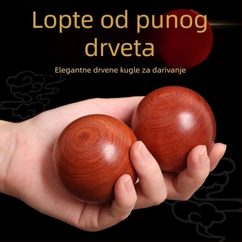 Rosewood fitness lopta za jačanje šake, drvena lopta za vježbanje i rehabilitaciju za starije osobe