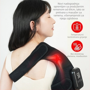 Grijajući vibracijski masažer koljena s inteligentnom regulacijom temperature, 7W, 5V, 45–65°C, 470 g