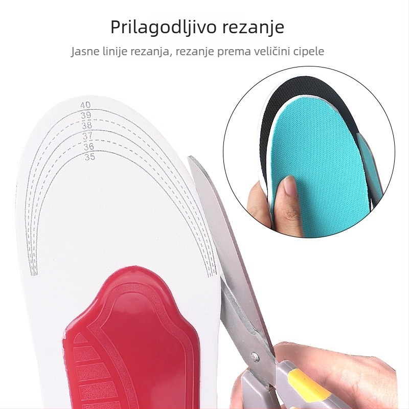 Ortopedska uloška s potporom luka, prozračna i otporna na habanje, EVA materijal, kompletna uloška, za odrasle unisex