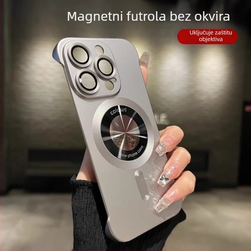 Maska za iPhone — PC materijal, mat završetak, otporan na udarce, magnetsko privlačenje, kompatibilno s iPhone 12/13/14 Pro/Max