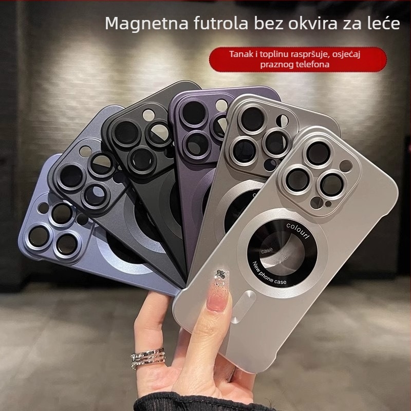 Maska za iPhone — PC materijal, mat završetak, otporan na udarce, magnetsko privlačenje, kompatibilno s iPhone 12/13/14 Pro/Max