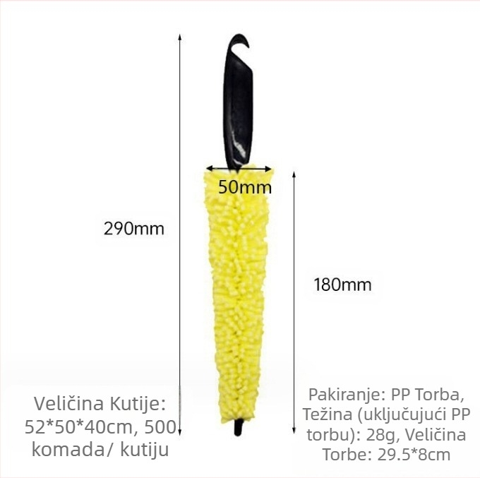 Speedmate četka za čišćenje guma automobila – višenamjenska četka za čišćenje kotača i felgi, plastika s spužvom