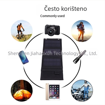 Sklopivi 15W solarni punjač za vanjska putovanja – vodootporan solarni panel