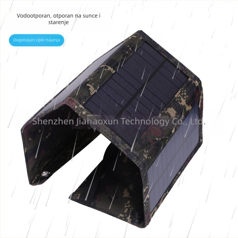 Sklopivi 15W solarni punjač za vanjska putovanja – vodootporan solarni panel