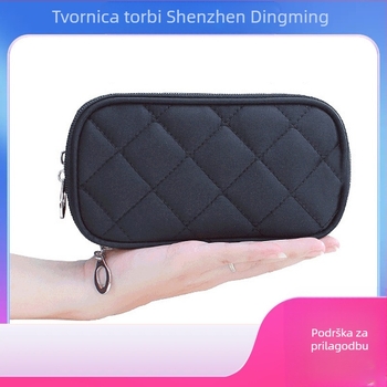 Unisex najlonska kozmetička torbica s prozračnom podstavom, za svakodnevnu upotrebu.